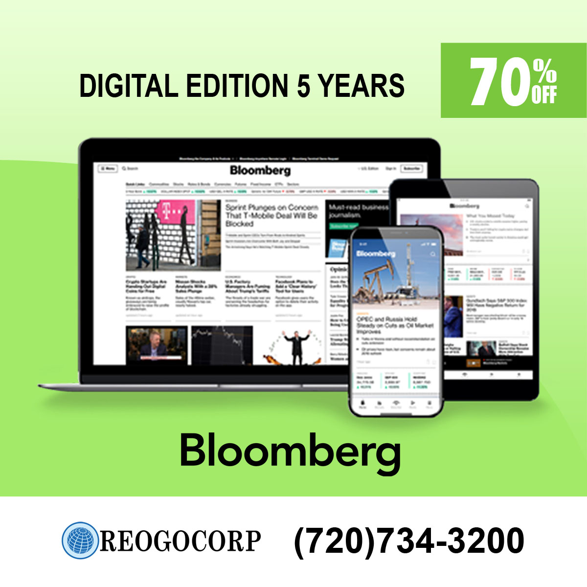 Bloomberg News Digital Subscription 5-Years For $89