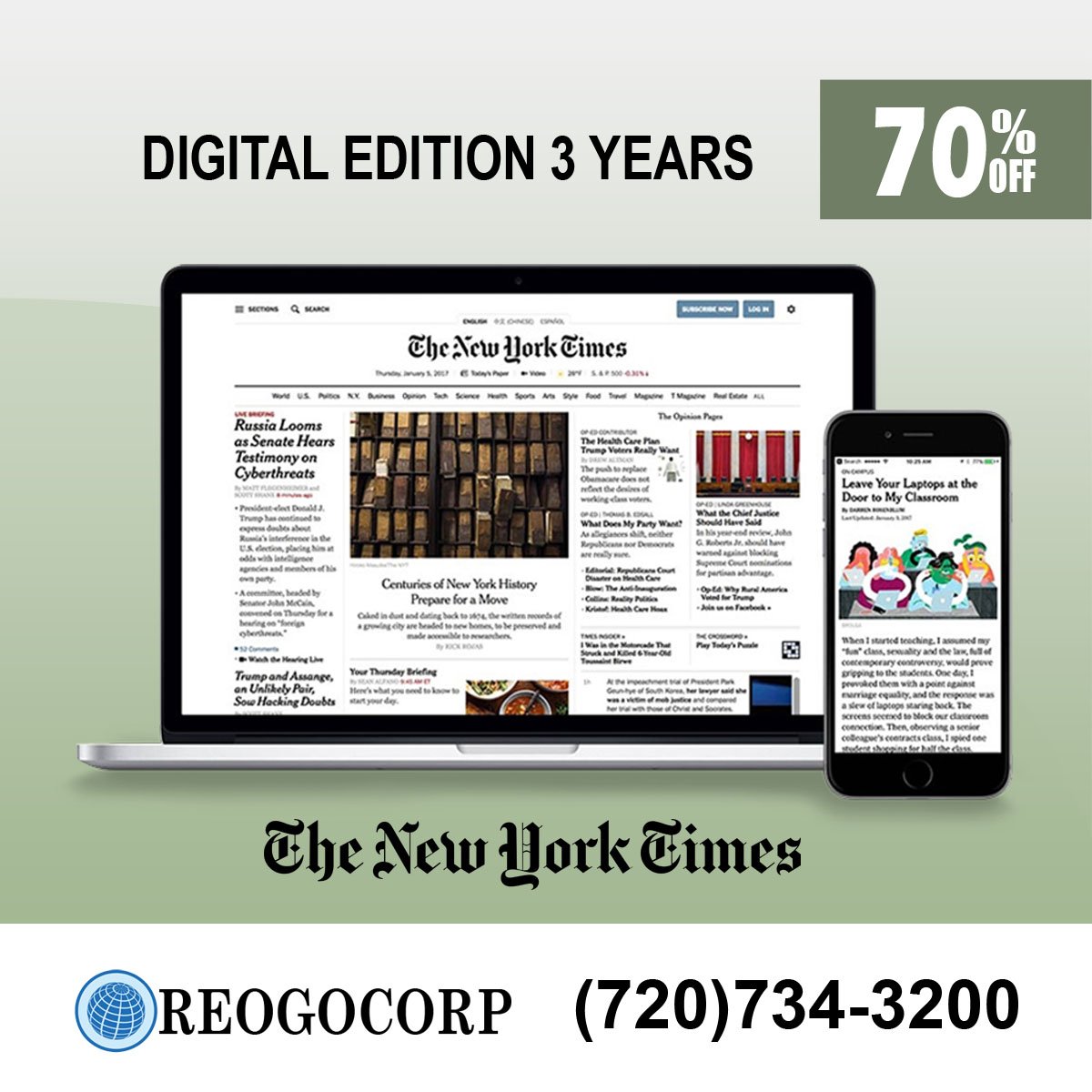 New York Times Digital Subscription 3-Year at 70% Off New York Times Digital Subscription 3-Year at 70% Off