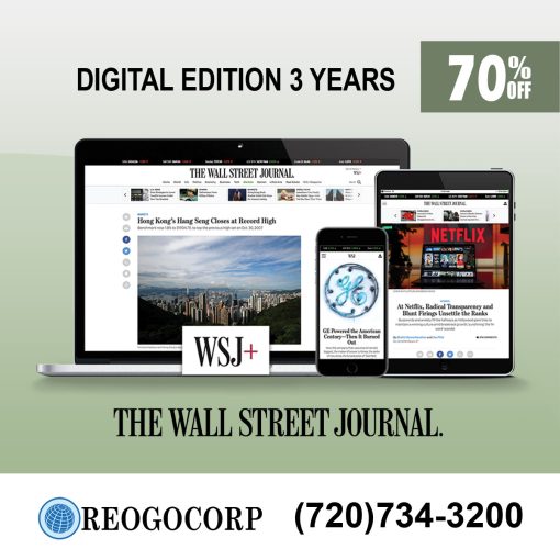 Wall Street Journal Digital Subscription for 3 Years at 70% Off